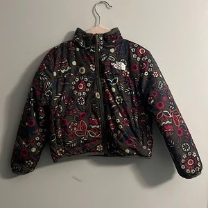 TODDLER 4T THE NORTH FACE REVERSABLE JACKET NYLON/FLEECE FUR